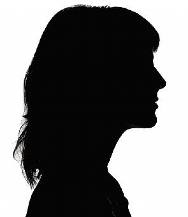 Silhouette of 15 year old girl