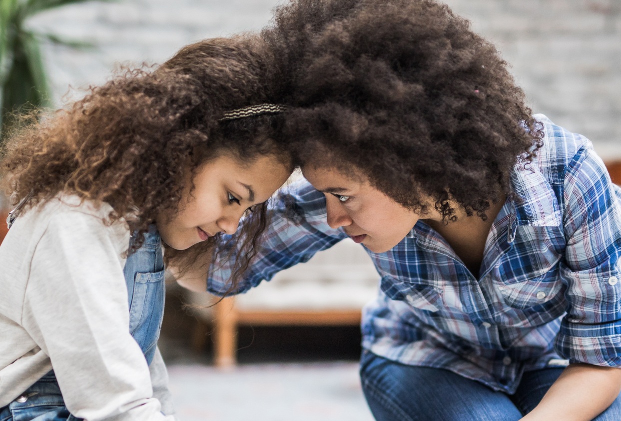 Mother and daughter talking and understanding.